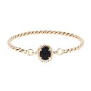 9ct Yellow Gold Onyx Star Bangle
