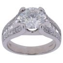 14ct White Gold 3.50ct Diamond Solitaire Ring