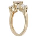 14ct Yellow Gold Cubic Zirconia Three Stone Ring