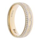 14ct Yellow And White Gold Infinity 6mm Wedding Band