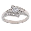 18ct White Gold 0.60ct Brilliant Cut Diamond Fancy Ring
