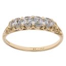 14ct Yellow Gold 0.50ct Brilliant Cut Diamond Five Stone Ring