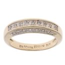 9ct Yellow Gold 0.10ct Diamond Half Eternity Ring