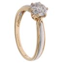 18ct Yellow And White Gold 0.26ct Brilliant Cut Diamond Cluster Ring