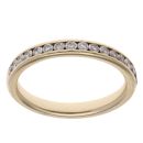 9ct Yellow Gold 0.33ct Brilliant Cut Diamond Half Eternity Ring