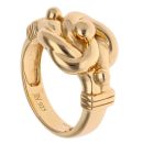 Silver Gold Plated Knot Ring