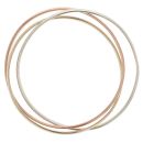 9ct Yellow, White And Rose Gold Triple Bangle