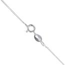 Silver Cubic Zirconia Crossover Pendant And Chain 18" By Icesia