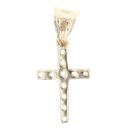 9ct Yellow Gold Cubic Zirconia Cross Pendant