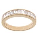 18ct Yellow Gold 0.90ct Baguette Cut Diamond Half Eternity Ring