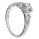 9ct White Gold 0.45ct Halo Solitaire Diamond Ring