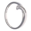9ct White Gold 0.05ct Diamond Wishbone Ring