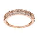 18ct Rose Gold 0.75ct Brilliant And Baguette Cut Diamond Fancy Ring