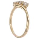 18ct Yellow Gold 0.35ct Brilliant Cut Diamond Trilogy Ring