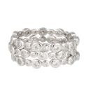 Sterling Silver Bubble Cubic Zirconia Stacking Rings