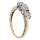 9ct Yellow Gold 0.25ct Brilliant Cut Diamond Trilogy Ring