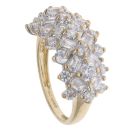 14ct Yellow Gold Cubic Zirconia Cluster Ring