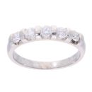 9ct White Gold 0.50ct Diamond Five Stone Ring