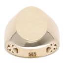 Children's 14ct Yellow Gold Oval Plain Signet Ring