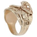 9ct Yellow Gold Patterned Saddle Ring