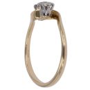 14ct Yellow Gold 0.40ct Brilliant Cut Diamond Two Stone Ring
