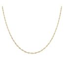 Silver Gold Plated Singapore Chain 18"