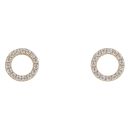 9ct Yellow Gold Cubic Zirconia Open Circle Stud Earrings