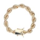 9ct Yellow Gold Rope Bracelet 8"