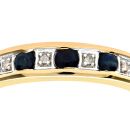 9ct Yellow Gold Sapphire and Diamond Eternity Ring