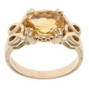 9ct Yellow Gold Single Stone Citrine Ring