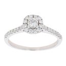 18ct White Gold 0.50ct Brilliant Cut Diamond Cluster Ring