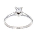 18ct White Gold Single Stone Cubic Zirconia Ring