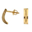 22ct Yellow Gold Textured Fancy Earrings