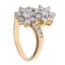 18ct Yellow Gold 1.0ct Brilliant Cut Diamond Cluster Ring