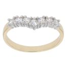 9ct Yellow Gold Cubic Zirconia Wishbone Ring