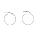 Silver Chunky Hoop Earrings By Icesia