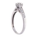 9ct White Gold 0.32ct Diamond Cluster Ring