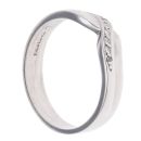 9ct White Gold 0.05ct Diamond Wishbone Ring