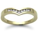 9 Carat Yellow Gold 15pts Channel Set Wishbone Ring