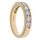 18ct Yellow Gold 0.76ct Half Eternity Ring