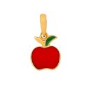 22ct Yellow Gold Apple Pendant With red enamel