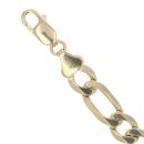 9ct Yellow Gold Figaro Bracelet 8"