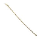14ct Yellow And White Gold 0.20ct Diamond Bracelet 7"