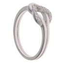 Silver Cubic Zirconia Gemstone Knot Ring by Icesia