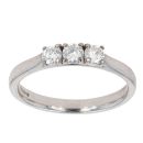 18ct White Gold 0.35ct Diamond Trilogy Ring