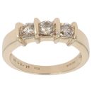 9ct Yellow Gold 0.79ct Brilliant Cut Tinted Diamond Trilogy Ring
