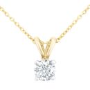 9ct Yellow Gold 0.25ct Diamond Pendant and Trace Chain