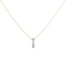 9ct Yellow Gold Cubic Zirconia Fancy Pendant and Chain 18"