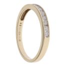 9ct Yellow Gold 0.25ct Brilliant Cut Diamond Half Eternity Ring