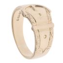 9ct Yellow Gold Patterned Buckle Ring